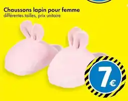 TEDi Chaussons lapin pour femme offre