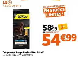 Jardiland Purina - croquettes large pro plan offre