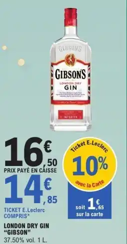E.Leclerc London dry gin gibson offre