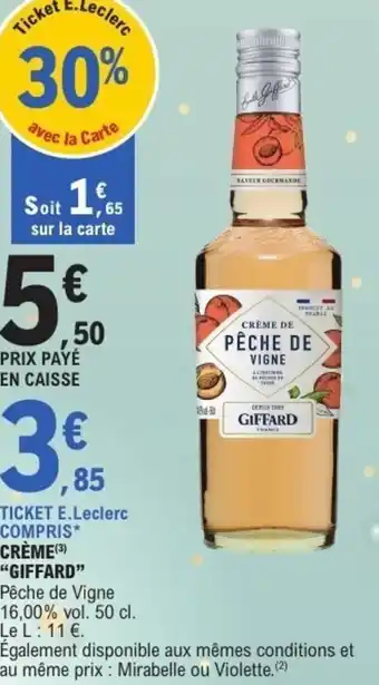 E.Leclerc Crème giffard offre