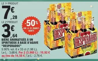 E.Leclerc Bière aromatisée à un spiritueux à base d'agave desperad0s offre