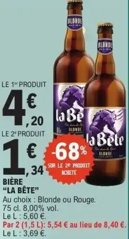 E.Leclerc Bière la bête offre