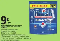 E.Leclerc Tablettes lave-vaiselle finish offre