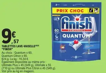 E.Leclerc Tablettes lave-vaiselle finish offre