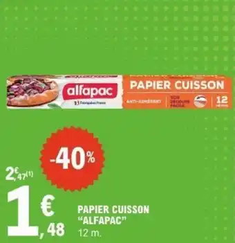 E.Leclerc Papier cuisson alfapac offre