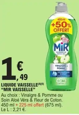 E.Leclerc Liquide vaisselle mir vaisselle offre