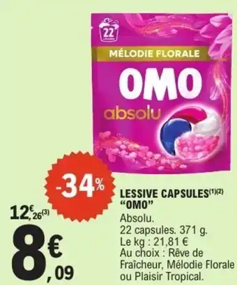 E.Leclerc Lessive capsules omo offre