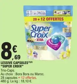 E.Leclerc Lessive capsules super croix offre