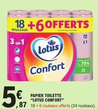 E.Leclerc Papier toilette "lotus confort" offre
