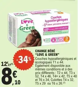 E.Leclerc Change bébé "love & green” offre
