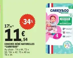 E.Leclerc COUCHES BÉBÉ NATURELLES "CARRYBOO" offre