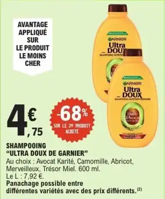 E.Leclerc Shampooing "ultra doux de garnier" offre