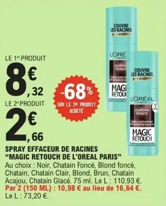 E.Leclerc SPRAY EFFACEUR DE RACINES offre