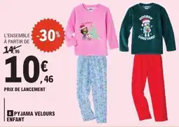E.Leclerc Pyjama velours enfant yjama velours enfant offre