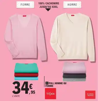 E.Leclerc Pull homme ou femme offre
