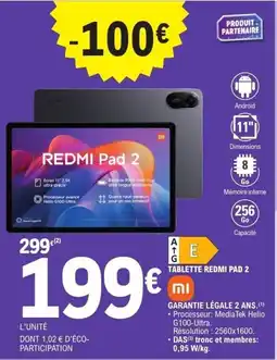 E.Leclerc Tablette redmi pad 2 offre