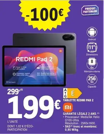 E.Leclerc Tablette redmi pad 2 offre