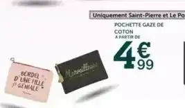 Centrakor Pochette gaze de coton offre