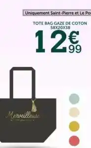 Centrakor Tote bag gaze de coton offre