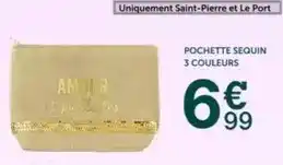 Centrakor Pochette sequin 3 couleurs offre