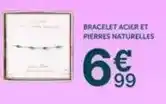 Centrakor Bracelet acier et pierres naturelles offre