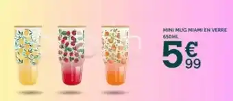 Centrakor Mini mug miami en verre offre