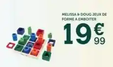 Centrakor Melissa & doug - melissa & doug jeux de forme a emboitex offre
