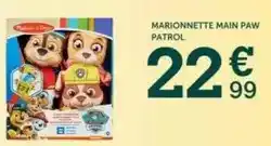 Centrakor Paw patrol - marionnette main offre