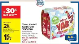 Carrefour Drive Carrefour - yaourt à boire sensation offre