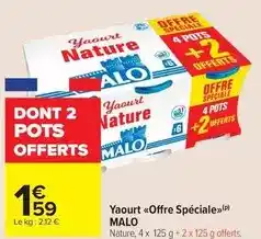 Carrefour Drive Yaourt offre spéciale offre