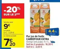 Carrefour Drive Carrefour - pur jus de fruits extra offre