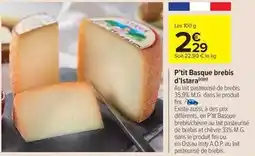 Carrefour Drive Istara - p'tit basque brebis d' offre