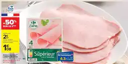 Carrefour Drive Carrefour - jambon cuit avec morceaux offre