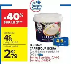 Carrefour Drive Carrefour - burrata offre