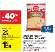 Carrefour Drive Carrefour - fromages râpés offre