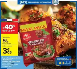 Carrefour Drive Carrefour - grignottes de poulet rôties maxi pack offre