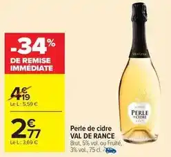 Carrefour Drive Val de rance - perle de cidre offre