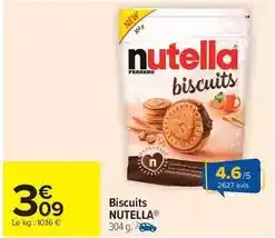 Carrefour Drive Nutella - biscuits offre