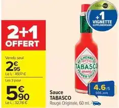 Carrefour Drive Tabasco - sauce offre