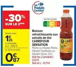 Carrefour Drive Carrefour - boisson rafraîchissante aux extraits de thé offre