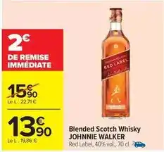 Carrefour Drive Johnnie walker - blended scotch whisky offre