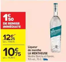 Carrefour Drive Liqueur de menthe offre
