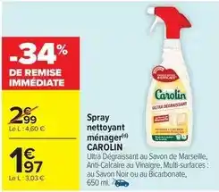 Carrefour Drive Carolin - spray nettoyant ménager offre