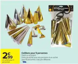 Carrefour Drive Cotillons pour 5 personnes offre