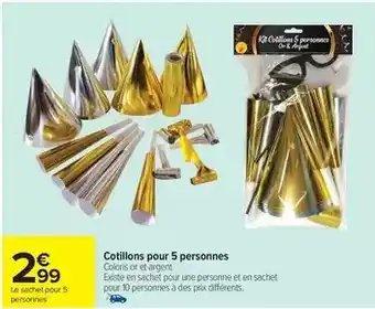 Carrefour Drive Cotillons pour 5 personnes offre