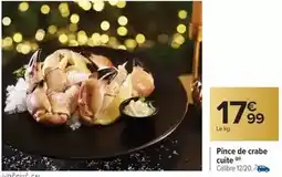 Carrefour Pince de crabe cuite offre