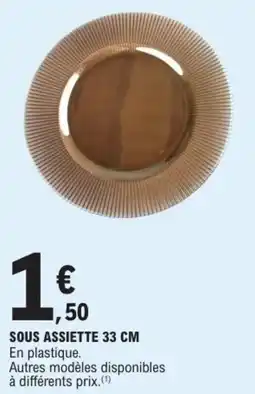 E.Leclerc Sous assiette offre