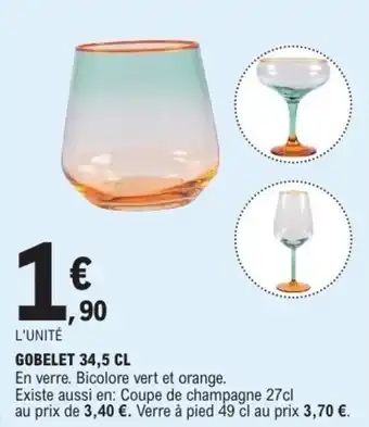 E.Leclerc Gobelet offre