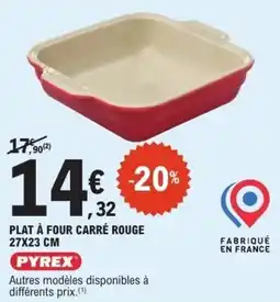 E.Leclerc Plat à four carré rouge offre