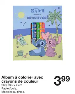 Zeeman STITCH Album à colorier avec crayons de couleur offre